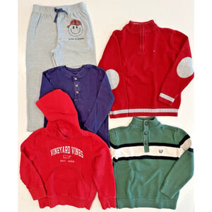 Lot of 5 VINEYARD VINES TOMMY BAHAMA LIFE IS GOOD HILFIGER CHAPS Boys Size 6